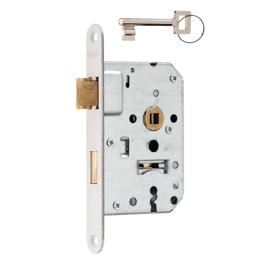 NEMEF 1200 serie: 1266/4 links en rechts bruikbaar Insteek kamerdeurslot met verzinkt stalen kast Doornmaat: 50 