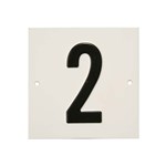 Besbo huisnummerplaat - Nr. 2  - aluminium   