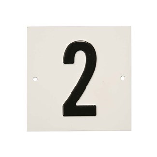 Besbo huisnummerplaat - Nr. 2  - aluminium   