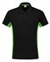 Tricorp Workwear 202002 Bi-Color unisex poloshirt Zwart Limegroen XS