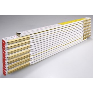 Stabila duimstok met veer - 3 meter - type 617/11 - hout wit/geel - 01231