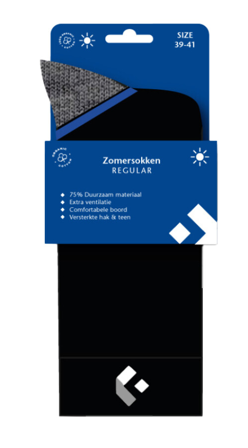 Duurzame zomersokken regular 2 pack maat 42-44