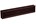 Nedco deurventilatierooster - bruin - 90 x 455 mm -  2-delig