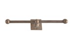 Dauby toiletrolhouder dubbel - Pure Plus Square - ruw brons - 300 mm