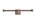 Dauby toiletrolhouder dubbel - Pure Plus Square - ruw brons - 300 mm