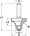 JSO-TR afrondprofielfrees - R=3.0mm met lager - D=18.7mm - S=6mm - HW