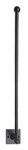 Dauby toiletrolhouder enkel - Pure Plus Square - verouderd ijzer zwart - 350 mm - links