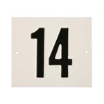 Besbo huisnummerplaat - Nr. 14 - aluminium