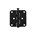 Intersteel kogellagerscharnier - 76x76x2,5 mm - tot 50 kg - afgerond - mat zwart