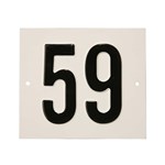 Besbo huisnummerplaat - Nr.    59                     - aluminium 
