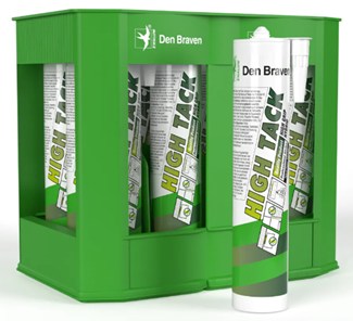 Zwaluw High Tack lijmkit - 12x 290 ml koker - wit - in groen krat