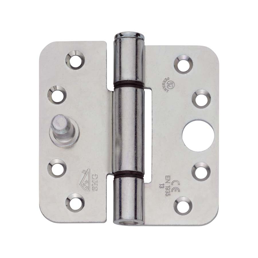 BSW glijlagerscharnier - 818 Allround - SKG*** - afgerond - 89x89x3 mm - RVS