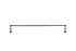 Dauby houder + 2 lange eindsteunen - Pure Plus - verouderd ijzer zwart - 1000 mm