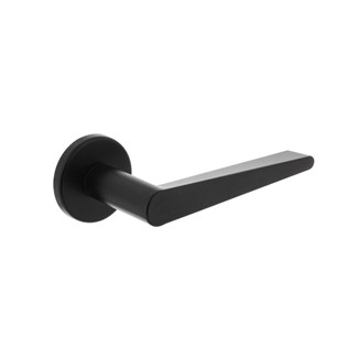 Intersteel deurkruk met rozet geveerd - Tiga - zwart