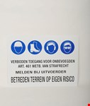 PBM bouwplaats informatiebord - 60 x 80 cm - kunststof - wit
