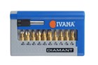 Ivana diamant bitset 11-delig - PH/PZ/Torx - inclusief cassette