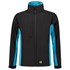 Tricorp softshell jack - Bi-Color - Workwear - 402002 - zwart/turquoise - maat S