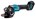 Makita haakse accu slijpmachine - GA008GM201 - 40V Max - 125mm - 2x4.0 Ah accu en lader- met vastzetschakelaar - in Mbox
