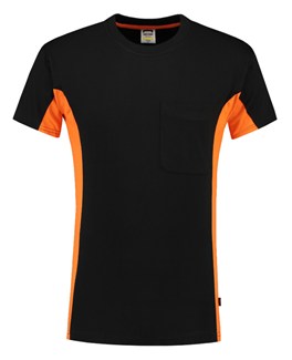 Tricorp T-shirt Bi-Color - Workwear - 102002 - zwart/oranje - maat XXL