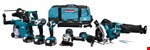 Makita accu combiset - (slag)schroeven/(klop)boren/slijpen/zagen/monteren/multitool - DLX8026TW1 - 18V - 3x5.0 Ah accu en snellader - in tas