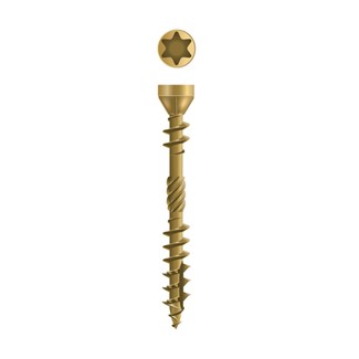 Dynaplus vlonderschroef [200x] - AR-BRONZE XTREME - platkop-60° - TX-25 - 5.0x60/30mm
