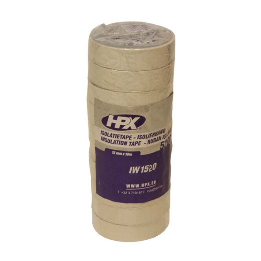 HPX PVC isolatietape VDE - wit 19mm x 20m