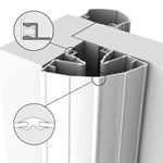 Ellen vingerbeschermingsprofiel - Finprotect Plus 5090 - 198cm - wit RAL9010