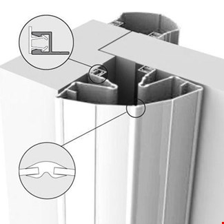 Ellen vingerbeschermingsprofiel - Finprotect Plus 5090 - 198cm - wit RAL9010