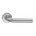 Intersteel deurkruk met rozet - Recht - met ring en veer - RVS geborsteld