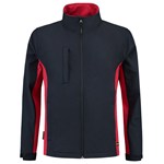 Tricorp softshell jack - Bi-Color - Workwear - 402002 - marine blauw/rood - maat 5XL