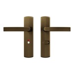 AXA deurkruk Blok met schild WC63/8 Curve brons
