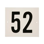 Besbo huisnummerplaat - Nr. 52 - aluminium