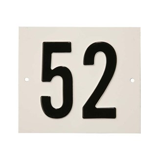 Besbo huisnummerplaat - Nr. 52 - aluminium