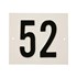Besbo huisnummerplaat - Nr. 52 - aluminium