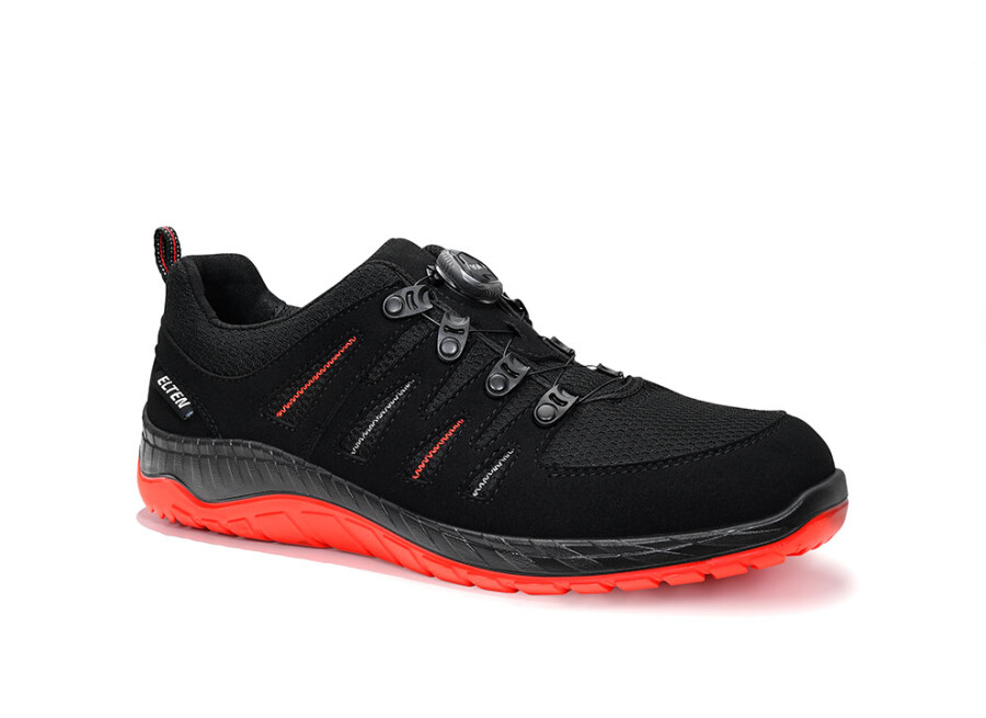 Elten werkschoenen - MADDOX BOA - ESD S3 - zwart-rood - maat 41 - laag