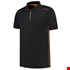 Tricorp Casual 202703 Accent unisex poloshirt Zwart Oranje XXL