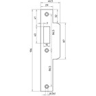 Nemef sluitplaat p649/47 RVS draairichting 1-3 korte lip