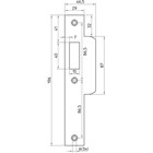 Nemef sluitplaat p649/47 RVS draairichting 1-3 korte lip