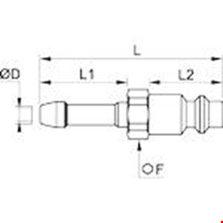 Legris slangpilaar - met insteeknippel - 9094E07 13