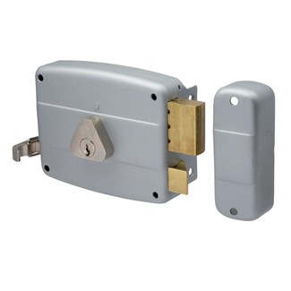 Cisa 50421.50.1 oplegslot met vaste buitencilinder doornmaat 50 zilver - Din L