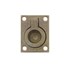 Intersteel luikring - rechthoekig - 65x49 mm - messing getrommeld