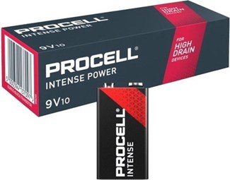 Procell Intense batterijen (10x) - 9V-block 1604 6LR61
