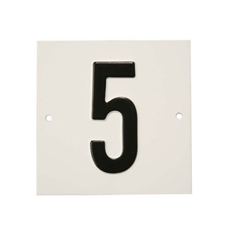 Besbo huisnummerplaat - Nr. 5 - aluminium