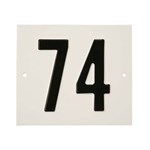 Besbo huisnummerplaat - Nr. 74 - aluminium