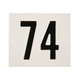 Besbo huisnummerplaat - Nr. 74 - aluminium