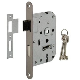 Intersteel dag- en nachtslot - doornmaat 50 mm - klavier - 55mm - RVS geborsteld