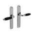 Intersteel deurkruk op schild - Courgette - blind - ovaal - chroom