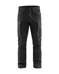 Blåkläder 1459 service werkbroek denim stretch - zwart maat 46