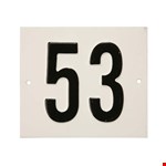Besbo huisnummerplaat - Nr.    53                     - aluminium 