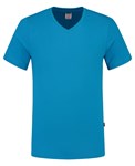Tricorp T-shirt V-hals fitted - Casual - 101005 - turquoise - maat S